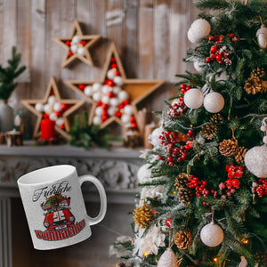 Fröhliche Weihnachten Kaffeebecher mit lustigem Weihnachtsmotiv