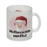 Weihnachtsmuffel witzige Kaffeetasse mit lustlosem Weihnachtsmann Motiv