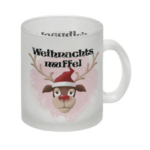 Weihnachtsmuffel witzige Kaffeetasse mit lustlosem Rentier Motiv
