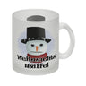 Weihnachtsmuffel witzige Kaffeetasse mit lustlosem Schneemann Motiv