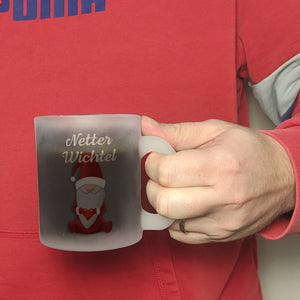 Netter Wichtel böser Wichtel Kaffeetasse für Weihnachten mit witzigen Wichteln