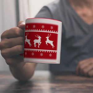 Weihnachten Kaffeebecher mit Rentieren