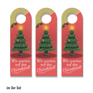 Christkind oder Bescherung Weihnachten Türhänger