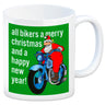 Weihnachten Biker Kaffeebecher mit Weihnachtsmann auf Motorrad