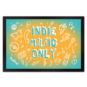 Indie Music Only Fußmatte für Indiefans und Festivalgänger