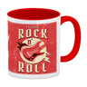 I Love Rock 'n' Roll Kaffeebecher mit Gitarren Motiv