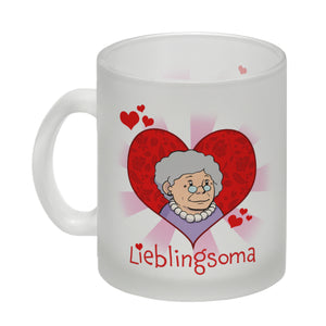 Lieblingsoma Kaffeebecher mit Oma im Herz