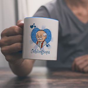 Lieblingsopa Kaffeebecher mit Opa im Herz
