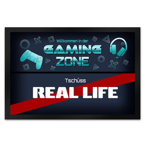 Willkommen in der Gaming Zone Tschüss Real Life Fußmatte