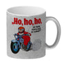 Kaffeebecher zum Thema Weihnachten mit Nikolaus auf dem Motorrad Motiv