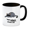 nen Scheiß muss ich Kaffeebecher mit coolem Katzen-Motiv