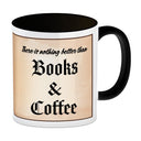 Büchernarr Kaffeebecher im Buchdesign mit Spruch