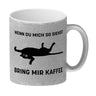 Bring mir Kaffee Kaffeetasse mit lustiger Katze