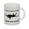 Bring mir Kaffee Kaffeetasse mit lustiger Katze