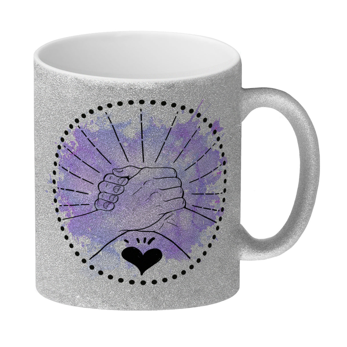 Freundschaft Kaffeebecher in violett mit tollem Spruch
