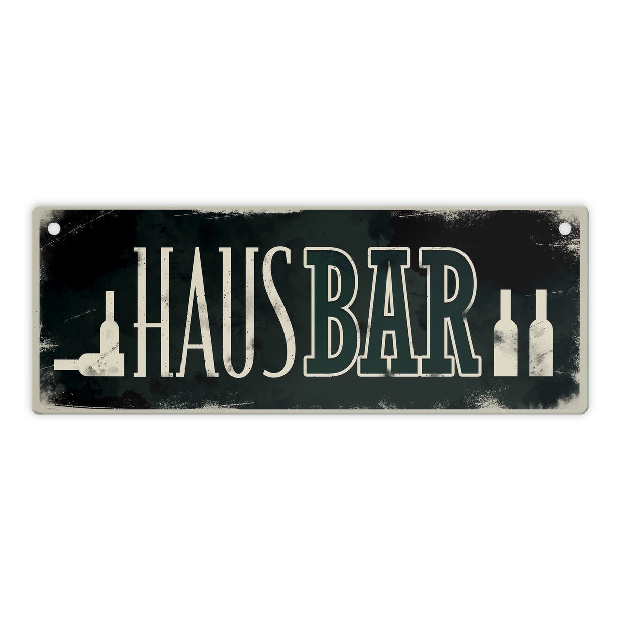 Hausbar Metallschild im Used-Look