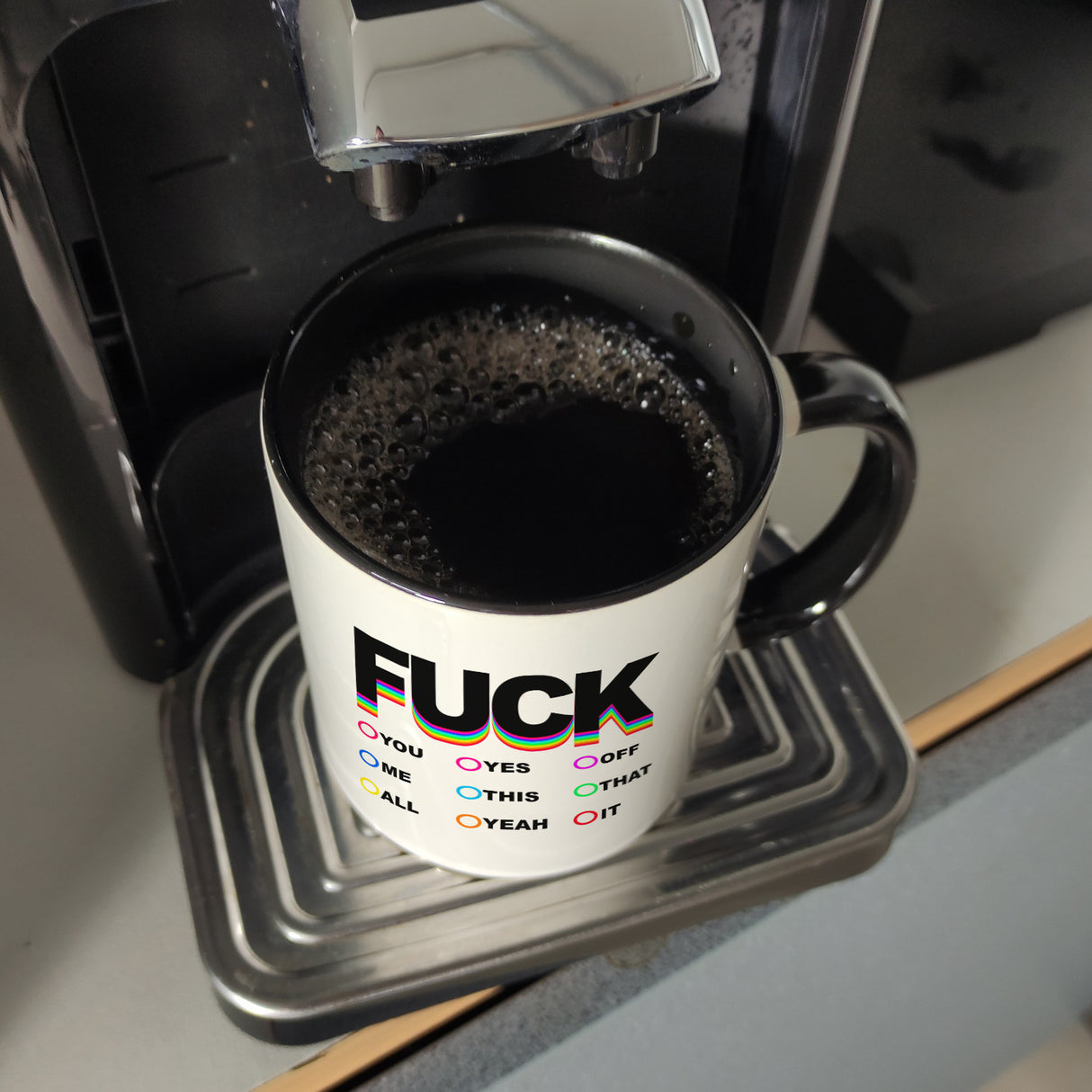 Fuck verschiedene Launen Kaffeebecher zum Ankreuzen