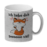 Ich liebe dich soooooo viel Kaffeebecher mit niedlichem Fuchs