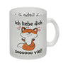 Ich liebe dich soooooo viel Kaffeebecher mit niedlichem Fuchs