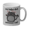 Ich liebe dich soooooo viel Kaffeebecher mit niedlicher Katze