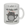 Ich liebe dich soooooo viel Kaffeebecher mit niedlicher Katze