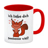 Ich liebe dich soooooo viel Kaffeebecher mit niedlichem Eichhörnchen