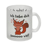 Ich liebe dich soooooo viel Kaffeebecher mit niedlichem Eichhörnchen