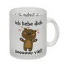 Ich liebe dich soooooo viel Kaffeebecher mit niedlichem Bärchen