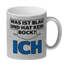 Was ist blau und hat kein Bock? - ICH Kaffeebecher