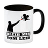 Bleib mir vom Leib Kaffeebecher mit Amor Motiv