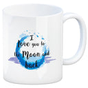 I love you to the Moon and back Valentinstag Kaffeebecher