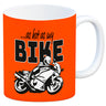 As hot as my Bike Kaffeebecher mit coolem Motorradfahrer Motiv in lila