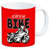 As hot as my Bike Kaffeebecher mit coolem Motorradfahrer Motiv in lila