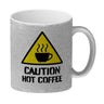 Caution Hot Coffee Kaffeebecher mit Warnsymbol