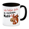 Ich liebe dich verrückte Nuss Kaffeebecher mit süßem Eichhörnchen