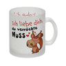 Ich liebe dich verrückte Nuss Kaffeebecher mit süßem Eichhörnchen