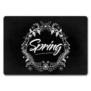 Spring - Frühling Fußmatte mit Blumenkranz