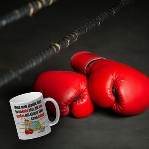 Motivation Kaffeebecher mit Boxer Motiv