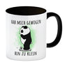 Hab mich gewogen bin zu klein Kaffeebecher mit süßem Panda