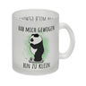 Hab mich gewogen bin zu klein Kaffeebecher mit süßem Panda