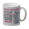 Mein Schatz, du bist der süßeste Hase für mich Kaffeebecher