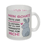 Mein Schatz, du bist der süßeste Hase für mich Kaffeebecher