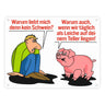 Schweine Metallschild zum Thema Fleischesser und Vegetarier