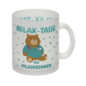 Relax Tasse für Pflegerinnen Kaffeebecher mit süßem Bären-Motiv