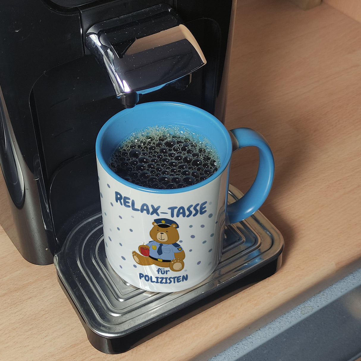 Relax Tasse für Polizisten Kaffeebecher mit hübschem Bär-Motiv