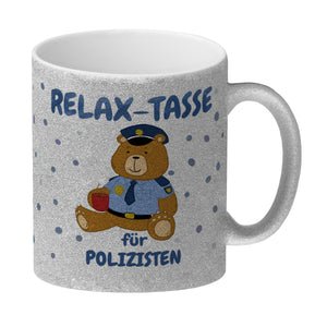 Relax Tasse für Polizisten Kaffeebecher mit hübschem Bär-Motiv