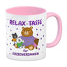 Relax Tasse für Erzieherinnen Kaffeebecher mit süßem Bär-Motiv