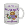 Relax Tasse für Erzieherinnen Kaffeebecher mit süßem Bär-Motiv