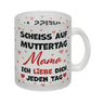 Scheiß auf Muttertag Kaffeebecher mit Herzchen-Muster für die beste Mama