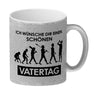 Ich wünsche dir einen schönen Vatertag Kaffeebecher Evolution des Menschen